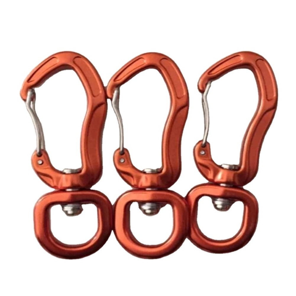 Safety Rotational Buckle For Rappelling Rock Climbing Rotational Bearing Carabiners Swing Swivel Wear Resistant High Hardness