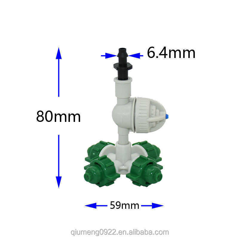 Fog WATER SPRAY To Drip Irrigation 1set Greenhouse Hanging Anti Drip Misting Nozzle Cross Fog Nozzle Atomizing