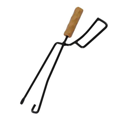 Firewood Tongs Log Grabber Fire Pit Campfire Bonfire Fireplace Duty Wrought Iron Claw for Outdoor Indoor Kitchen Tools