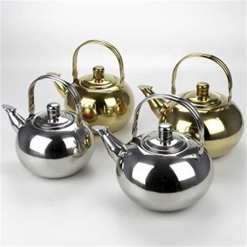 Filter Coffee Maker Large Capacity Kung Fu Tea Set Tea Pot Stainless Steel Gold Teapot Coffee Pot Kettle With Tea Leaf Infuser