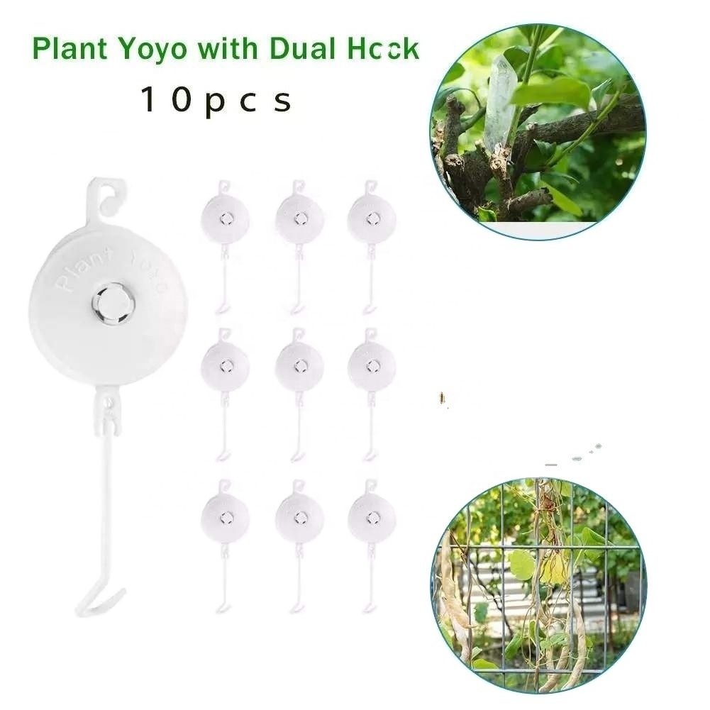 Hydroponic For Home Garden Plants Grow 10pcs Smart Retractable Plant Yoyo With Stopper Hydroponics Grow Support Hanger