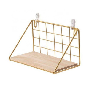 Simple Iron Grid Shelf Scandinavian Crafts Kitchen Bathroom Partition Storage Rack Decorative Finishing Shelf