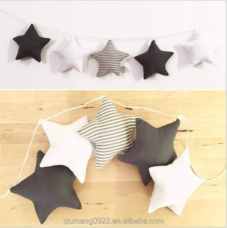 Nordic Decor Home Party Accessories Shower Gift Kids Room Decoration 5 Star Garlands Wall Hanging Ornaments Nursery Baby Room