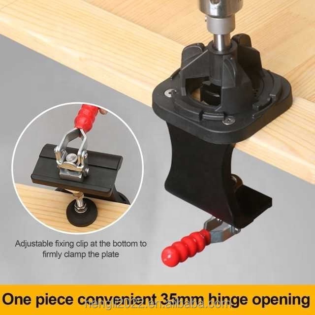 35mm Cabinet Hinge Drilling Jig Guided Positioning Drill Bit For Woodworking Concealed Installation