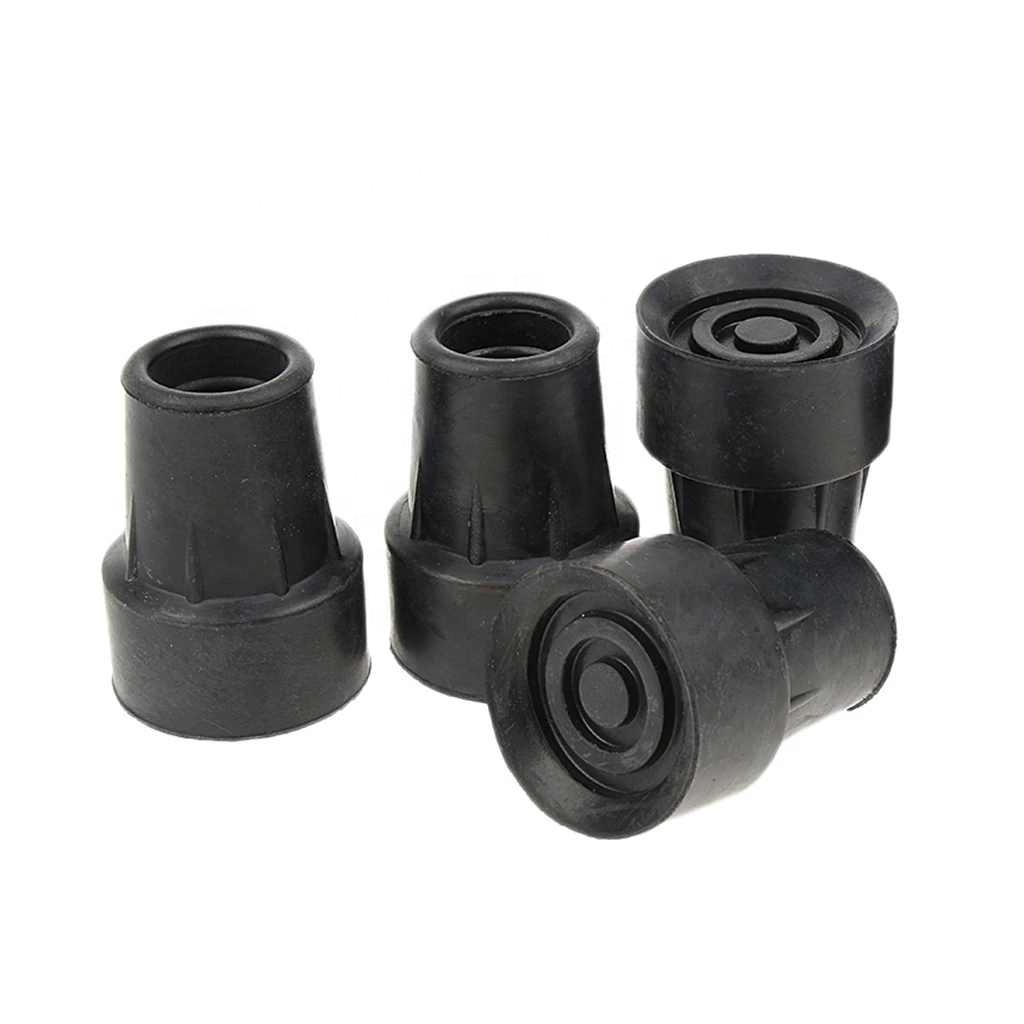 Bottom Ends Protector Spare Replacement 4 Pcs Anti Skid Rubber Walking Stick Ferrules Crutch Bottom Pads Heavy Duty Cane