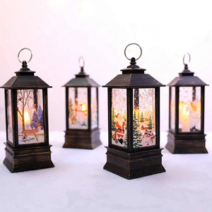 Wedding Party Ornament Mini LED Candleholder Flameless New Year Candle Lantern Home Navidad Christmas Tree Room Decorative Light