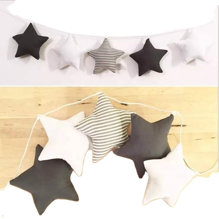 Nordic Decor Home Party Accessories Shower Gift Kids Room Decoration 5 Star Garlands Wall Hanging Ornaments Nursery Baby Room