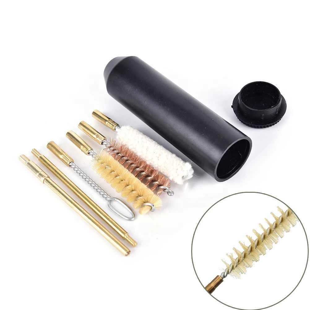 Cross-border Hot Sale Glock Barrel Cleaning Tool Brush 9mm Gun Brush Set Copper Wire/cotton/hog Bristle Combination Brush