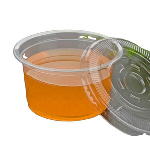 Cup Slime Storage With Lid For Ketchup 100Pcs/Set Disposable Cups Set Of 250ml Sauce Pot Container Jello Shot