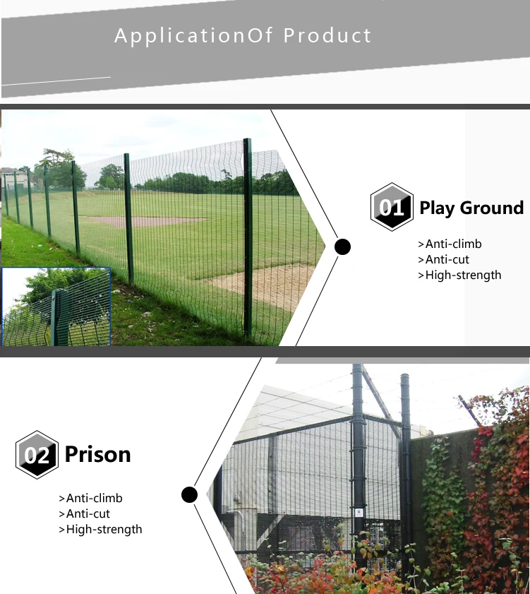 Best selling wire mesh fence galvanized PVC coated stainless steel iron metal welded panels for garden home football playground