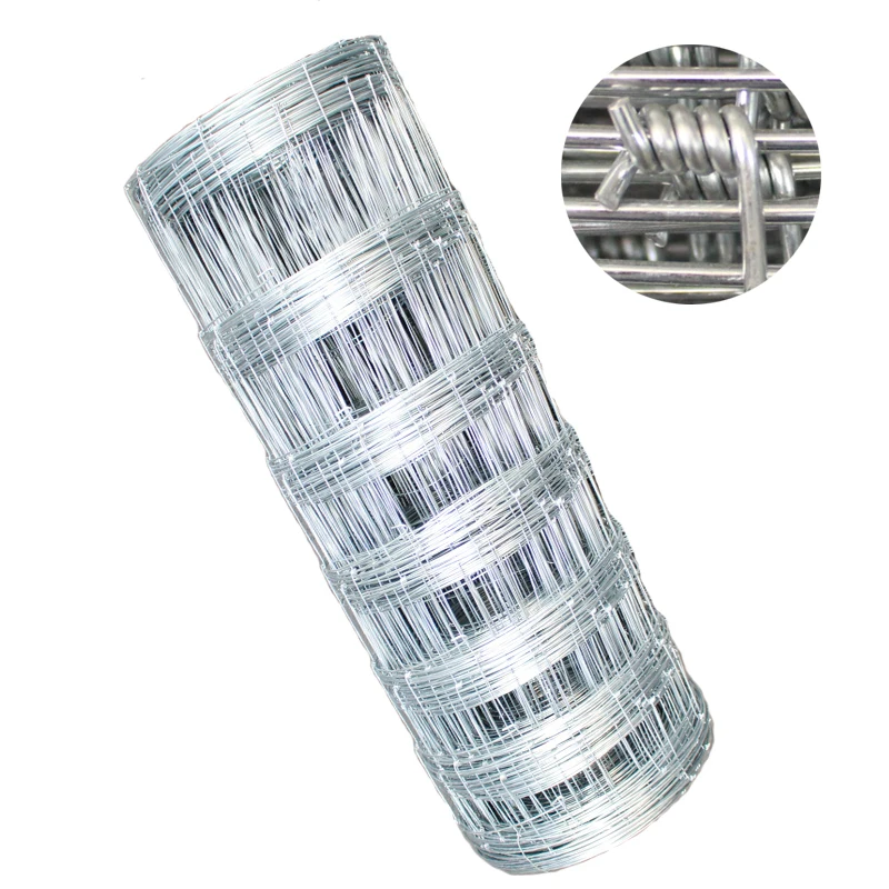 high tensile Galvanized fixed knot wire farm mesh field grassland hinge joint fence roll for goat deer sheep cow price