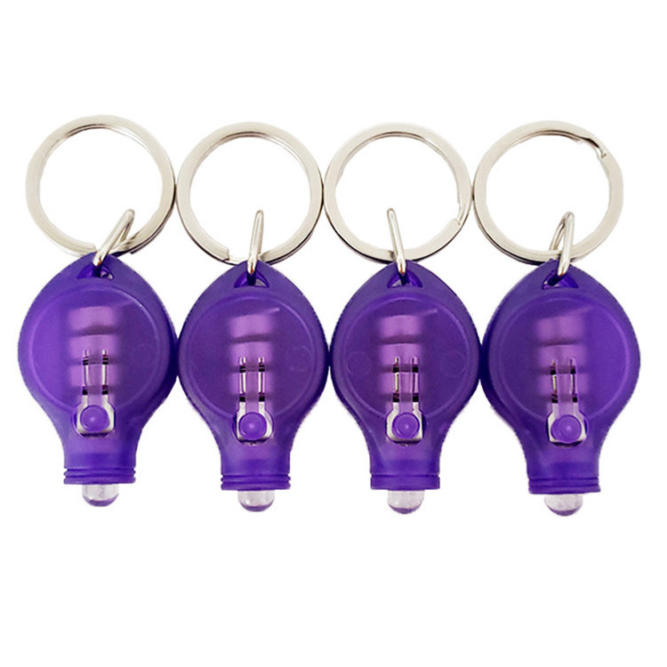 Wholesale Promotion Gifts Mini Lamp Torch UV Led Key chain,Plastic Mini Keyring with Flashlight,Blank Led Keychain