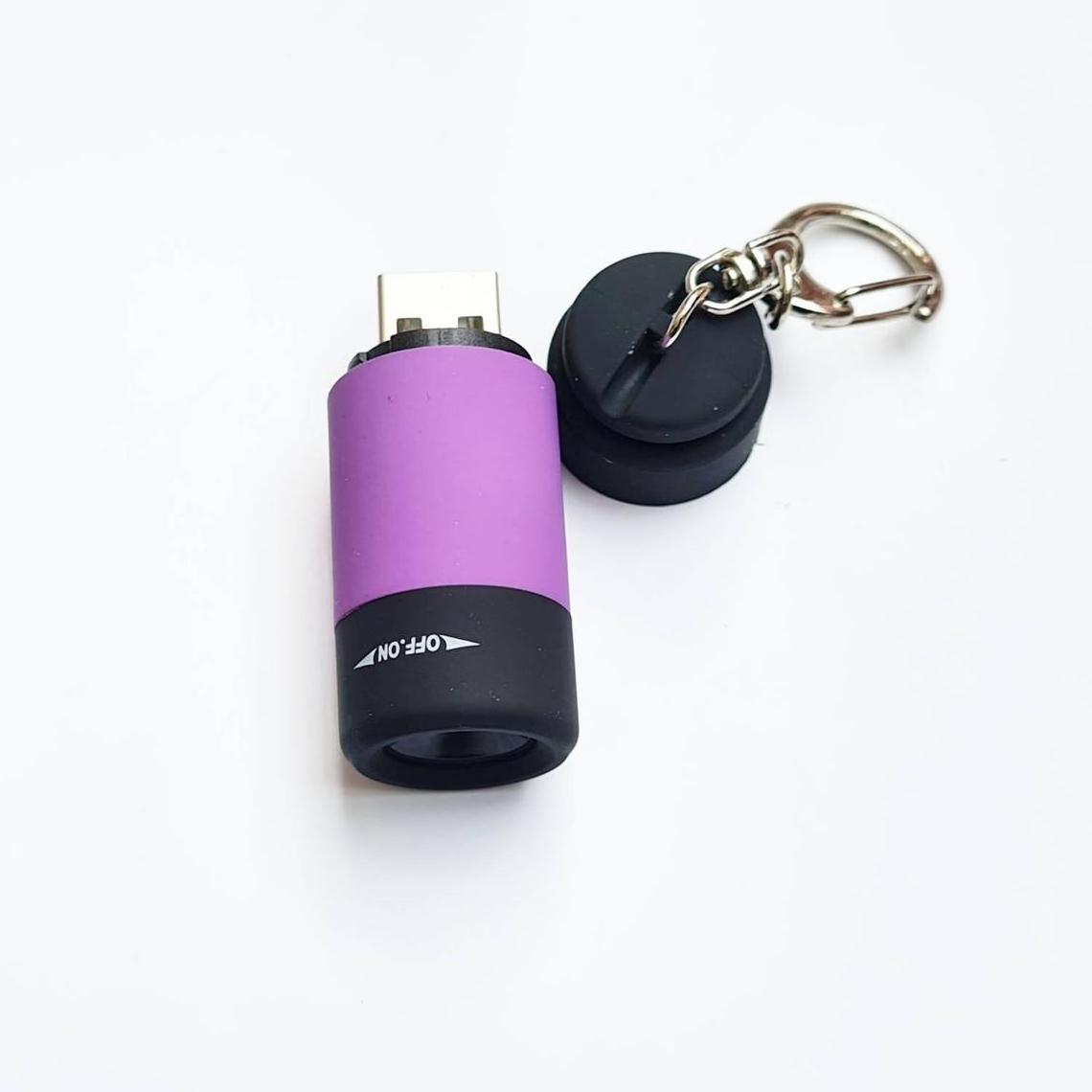 Portable Mini Keychain USB Rechargeable Pocket Torch Flashlight Light Lamp Ultra Bright 0.3W Multicolor Mini Flashlight