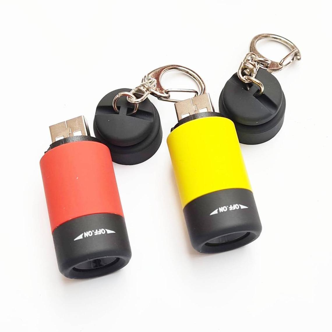 llaveros linternas de mano USB Rechargeable Pocket UV Torch High-Powered Multicolor Mini LED Flashlight Keychain