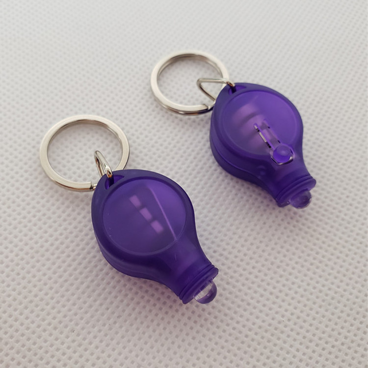 Wholesale Promotion Gifts Mini Lamp Torch UV Led Key chain,Plastic Mini Keyring with Flashlight,Blank Led Keychain