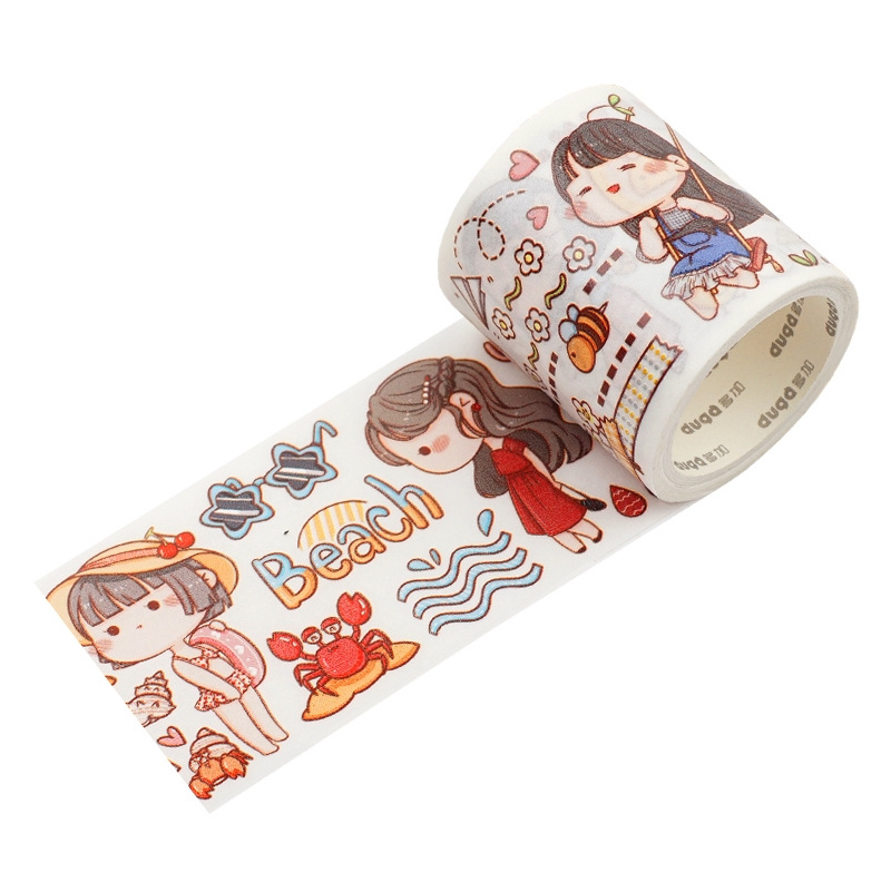 Manufacturer Cartoon styles Self Adhesive Cartoon Decoration Masking Paper Washi Tape