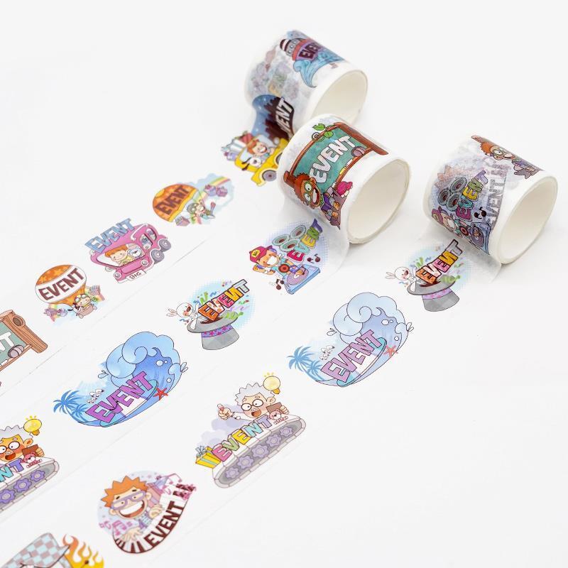 Manufacturer Cartoon styles Self Adhesive Cartoon Decoration Masking Paper Washi Tape