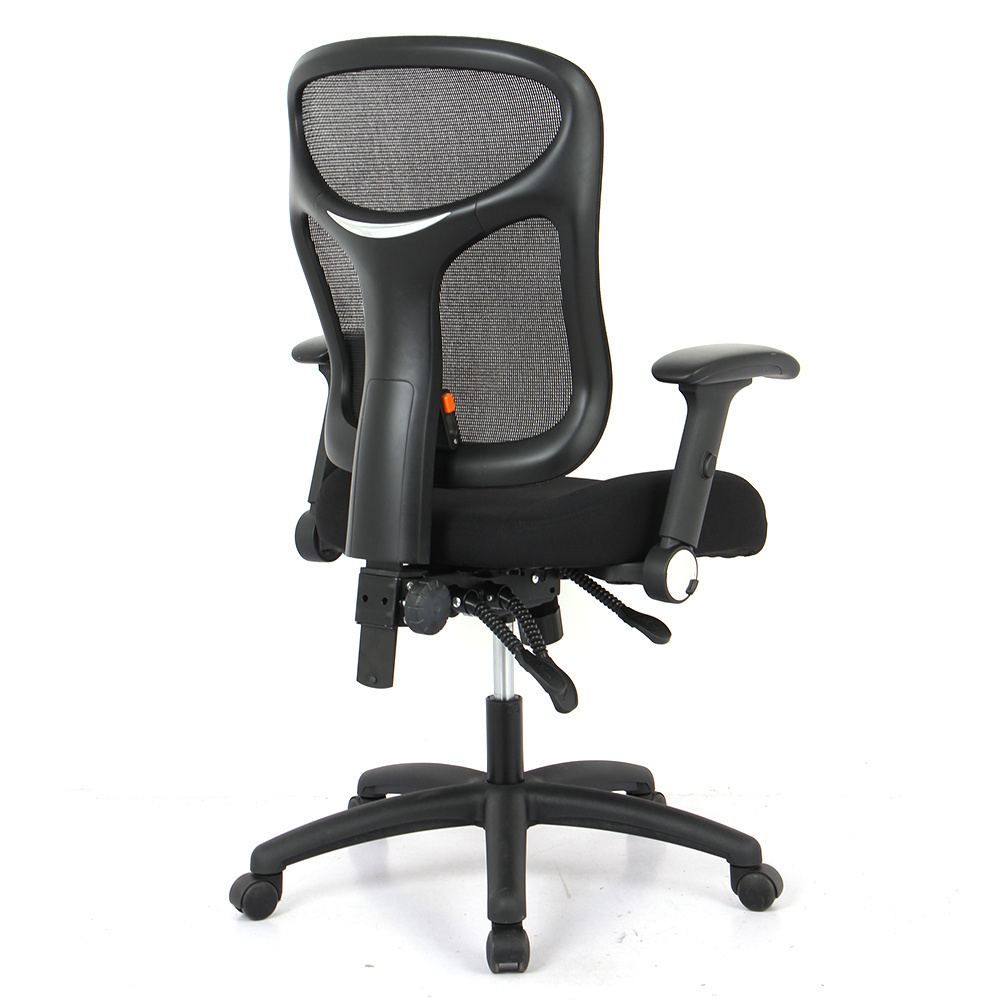 Henglin Mid-back Computer Chair Adjustable Lumbar Support And Armrests Ergonor Reclinable Mesh Chair For Office