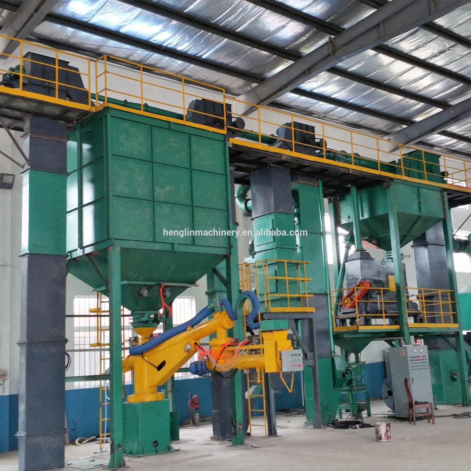 resin sand molding line, coated sand reclamation and mixer