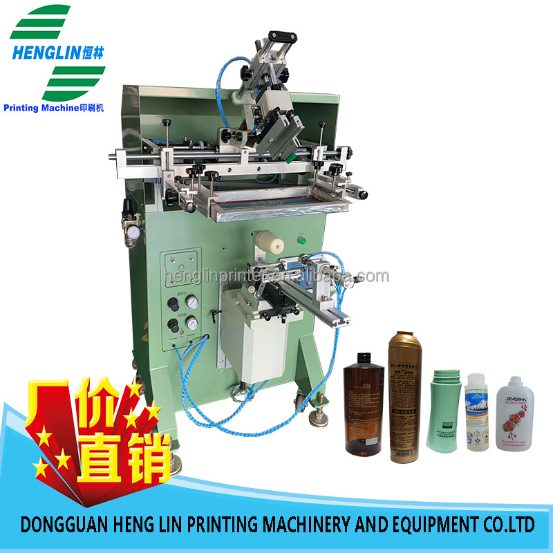 HT-600 Plastic bucket Glass bucket Wooden bucket Manual Hydraulic Cylindrical Screen Printing Automatic Machine With Good Price