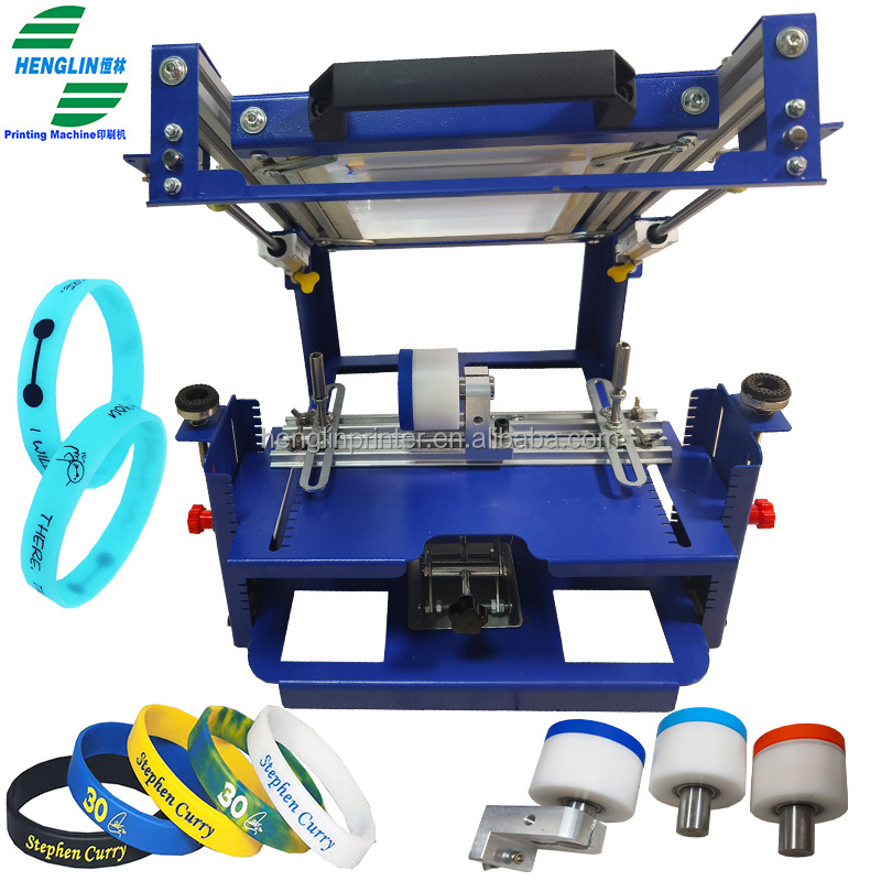 Rubber Silicone bracelet Manual screen printing machine Cylindrical Silicone Wristband Printing Machine