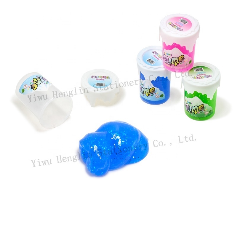 New design snow mountain shape colorful noisy putty slime making kit kids ECO-friendly blow bubble jelly squishy slime kit