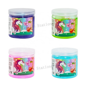 Hot sale good quality glitter galaxy charm moon star accessories jelly soft slime making kit for kids