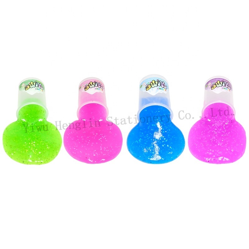 Hot sale snow mountain shape colorful slime putty kit glitter magic soft jelly slime making kit for kids blow bubble