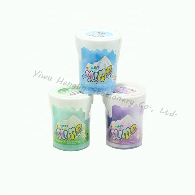 2021 cute mini snow mountain shape colorful squishy jelly slime making kit 2 color packing glitter galaxy crystal slime kit