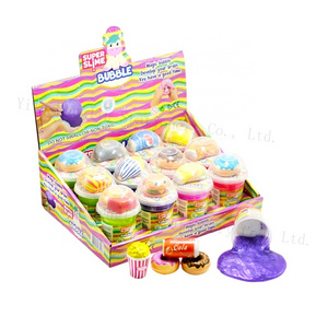 DIY Foam toy Glitter Galaxy Jelly Clay Kit  Custom 4 Colorful Rainbow Kids Making Crystal Slime Kit Toy