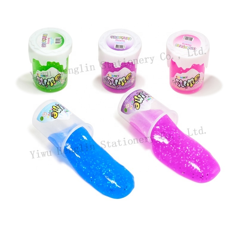 New design snow mountain shape colorful noisy putty slime making kit kids ECO-friendly blow bubble jelly squishy slime kit