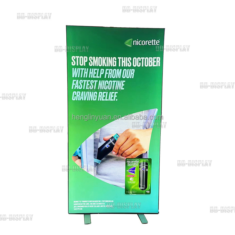 SEG lightbox display wall Expo Seg Light Box Double Side Aluminum Profile Frame Graphic Advertising Light Box With Footbase