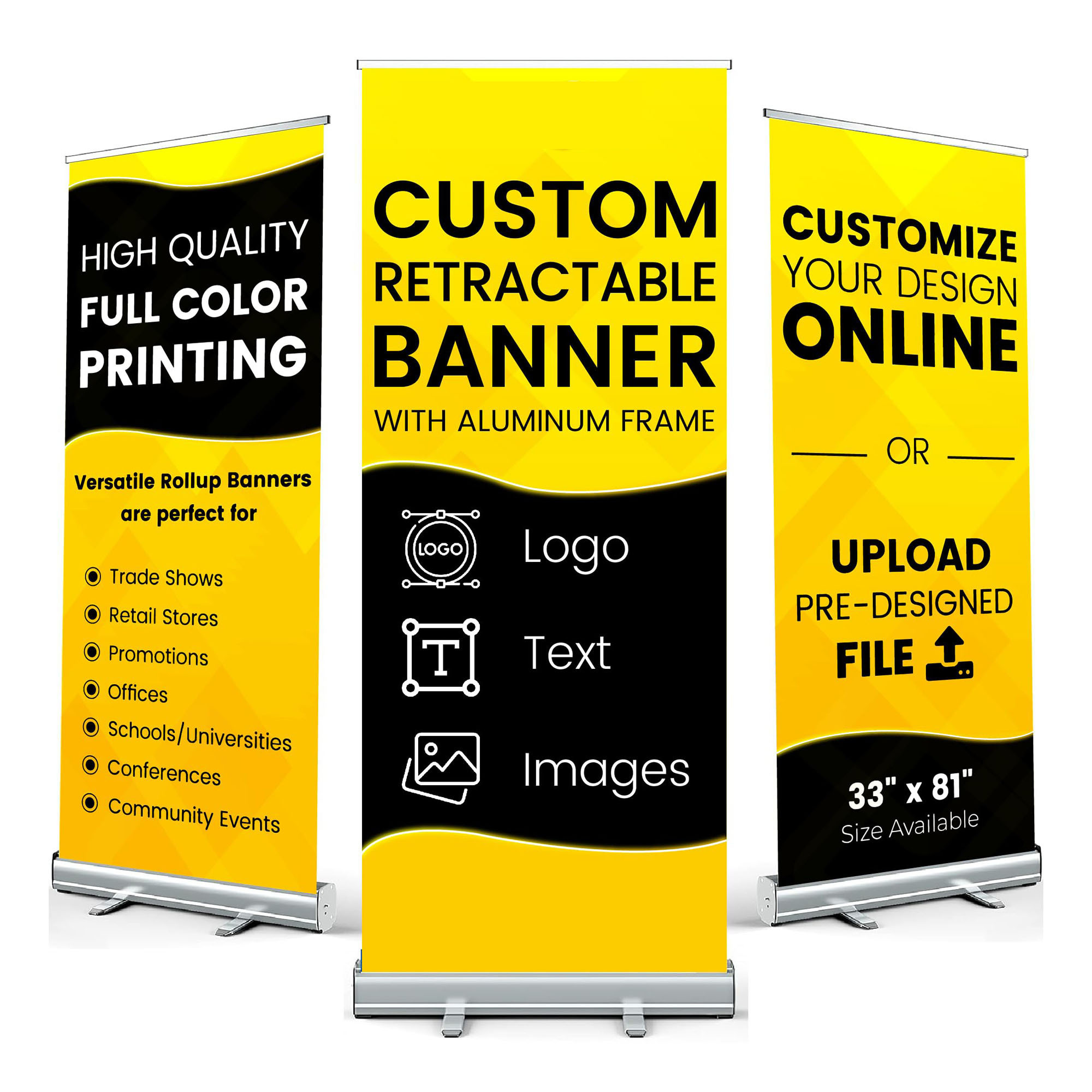 Fast Printing Customized Advertising stand up banner Retractable Roll Up Banner Stand Roller Banner