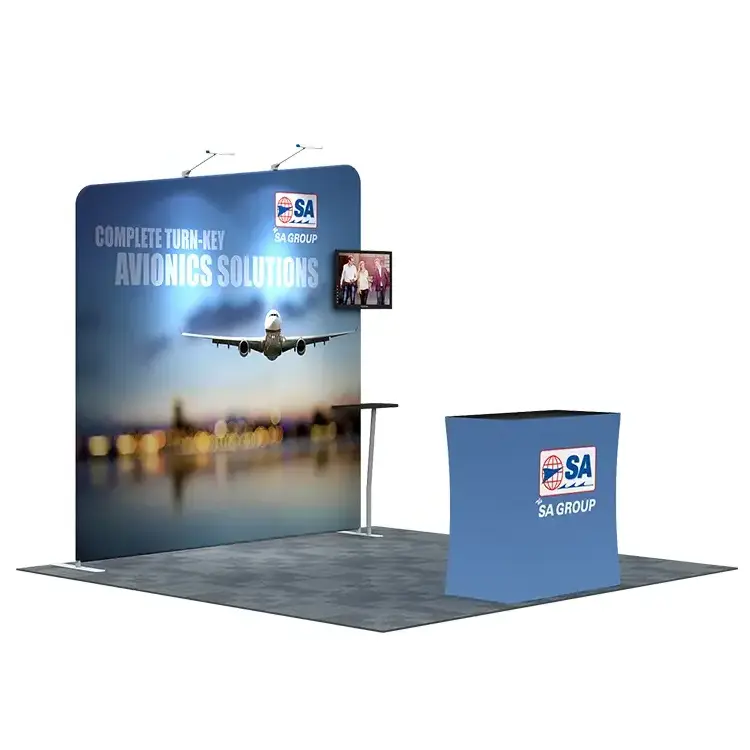 3x3ft Promotional Aluminium Portable Display Photo Booth Background Expo Exhibition Backdrop Stand Square Arch Tradeshow Booth