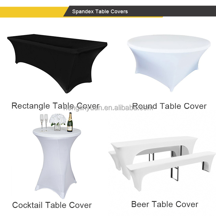 Water Resistant Elastic Table Toppers Rectangle Spandex Fitted Tablecloth Stretch Table Cloth Stretch Spandex Table Top Cover