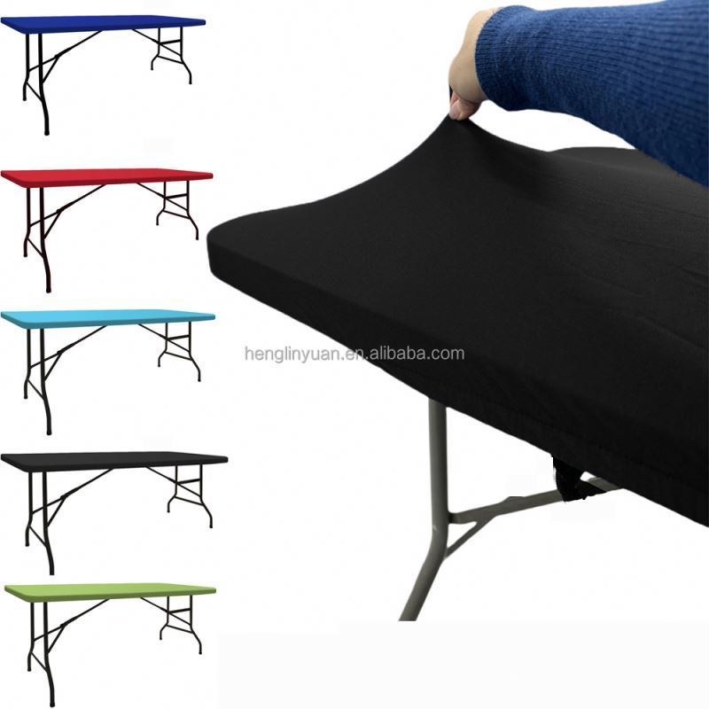 Water Resistant Elastic Table Toppers Rectangle Spandex Fitted Tablecloth Stretch Table Cloth Stretch Spandex Table Top Cover