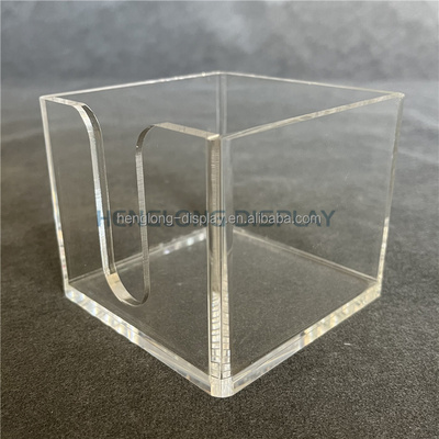 Clear acrylic table sticky notepad holder acrylic desktop memo paper pad holder for office