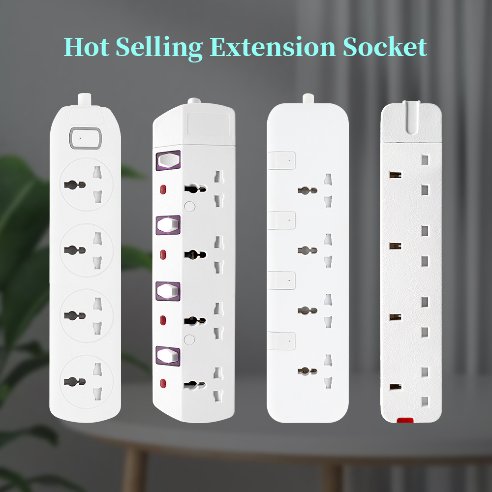 UAE Dubai 3 Pin Multi Socket Power Strips UK Plug Extension