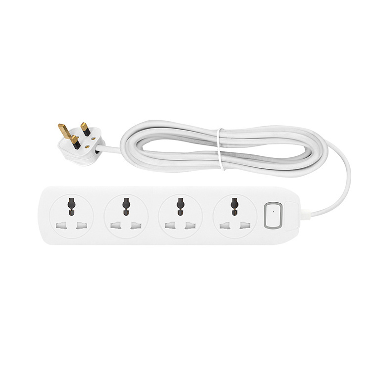 4 Gang Outlet With Ground in Cambodia Plug Universal Extension Socket Wire and Plug