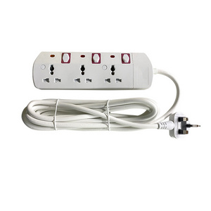 UAE Dubai 3 Pin Multi Socket Power Strips UK Plug Extension