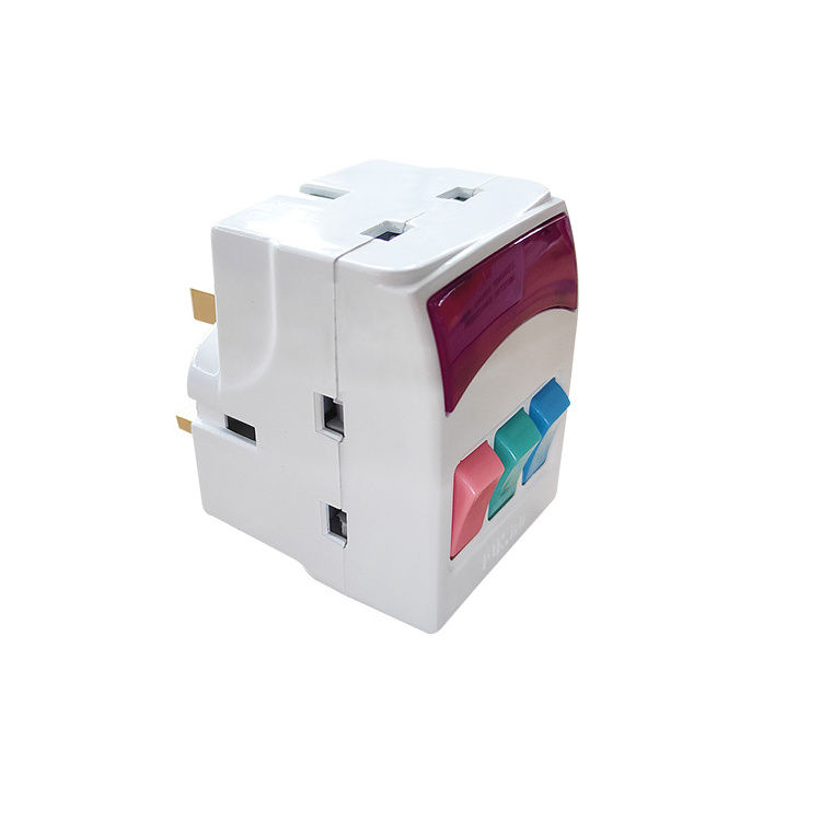 BS GCC SIRIM Safety Mark 3Pin UK Plug Adapter with individual switches