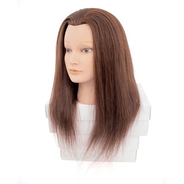 Factory wholesale straight mannequin head glueless wigs human hair wig mannequin head100 Human hair hair mannequin training head