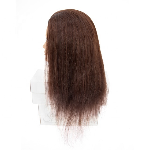 Factory wholesale straight mannequin head glueless wigs human hair wig mannequin head100 Human hair hair mannequin training head