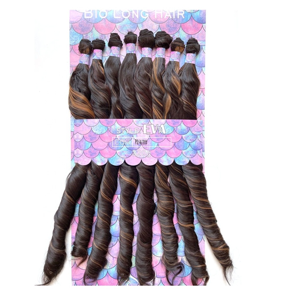 26 28 inches wholesale braiding hair bundles hair extension with closure crochet Brazilian ponytail synthetic hair