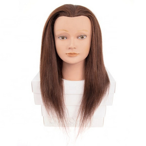 Factory wholesale straight mannequin head glueless wigs human hair wig mannequin head100 Human hair hair mannequin training head