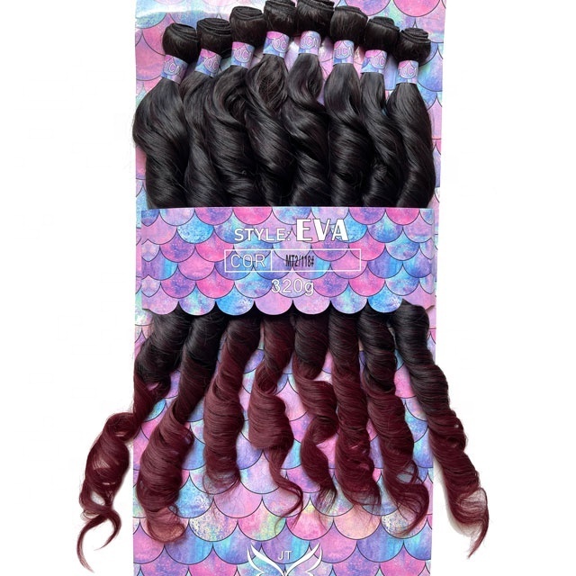 26 28 inches wholesale braiding hair bundles hair extension with closure crochet Brazilian ponytail synthetic hair