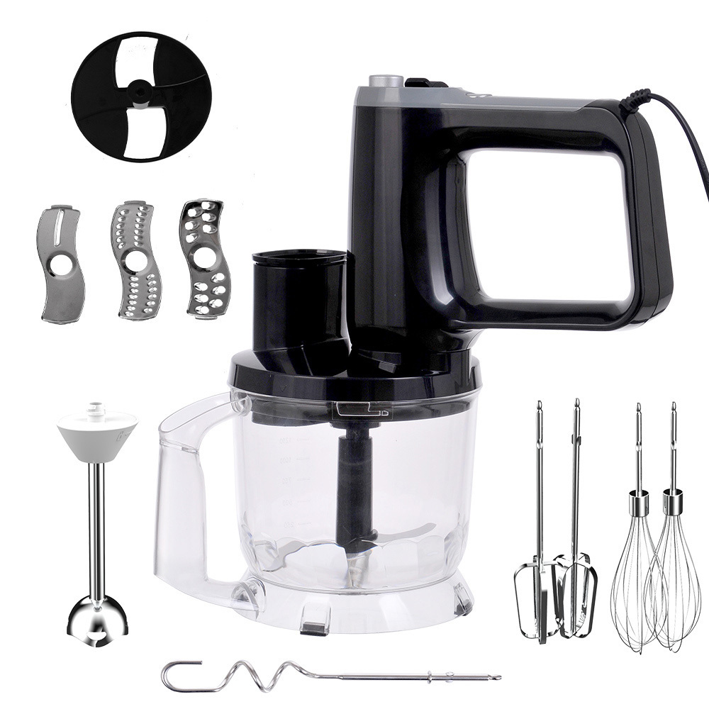 Electric german baby stainless steel food processor  2 l and steamer parts hand mixer with whisk and dough hooks 8 in 1