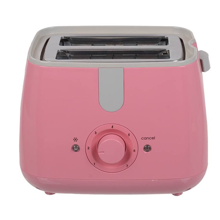 Cheap Price Convenient Non Stick Electric 2 Slicer Bread Mini Pink Toaster 220V Camping For Breakfast Lunch Dinner Home Use