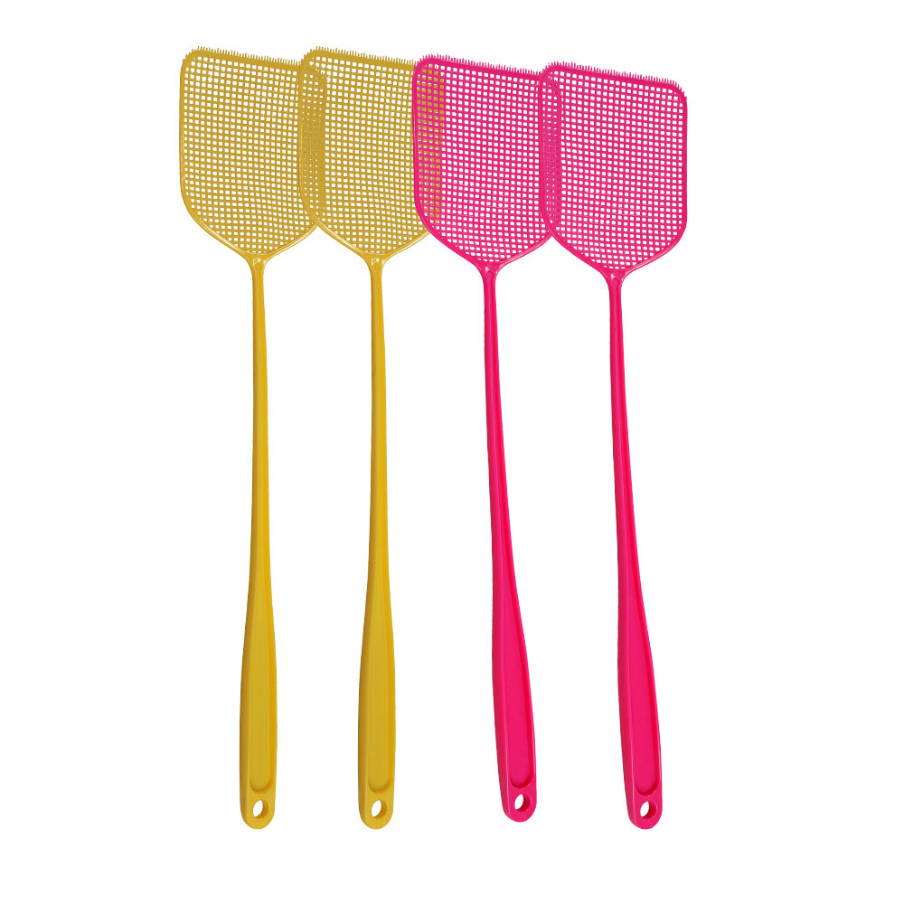 4 pack plastic heavy duty manual tennis racket mosquito and fly killer large bug swatters work for indoor and outdoor