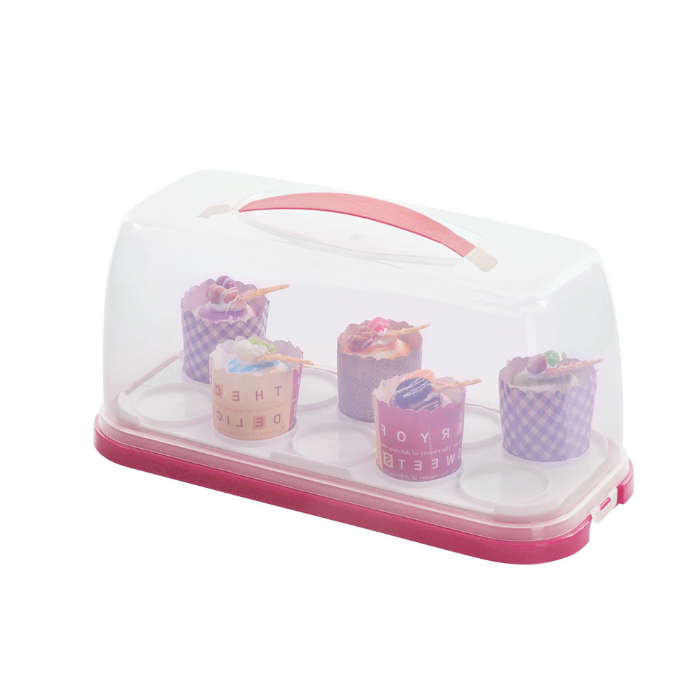 cake tools mini cupcake stand plastic chocolate, cookie cupcake carrier holder with handle and ice pack